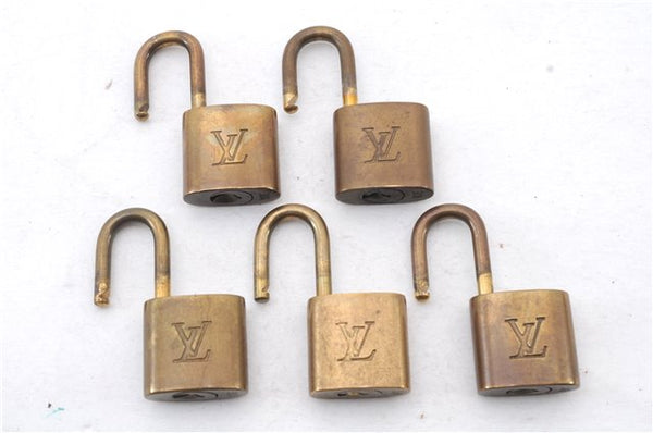 Authentic LOUIS VUITTON Padlock Gold 10Set LV 5779C