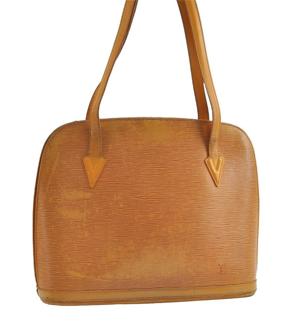 Authentic Louis Vuitton Epi Lussac Shoulder Tote Bag Yellow M52289 LV 5779I