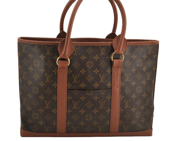 Auth Louis Vuitton Monogram Sac Weekend PM Vintage Tote Bag M42425 Junk 5781I