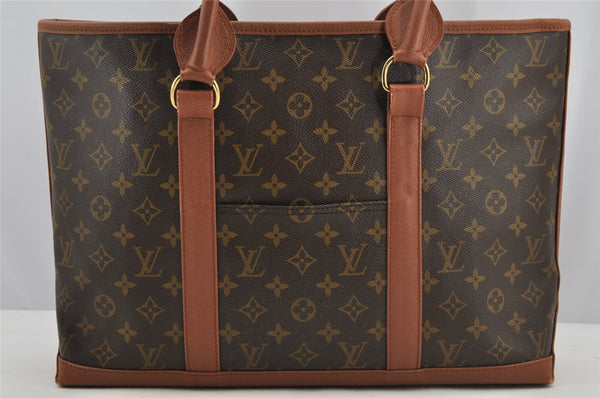 Auth Louis Vuitton Monogram Sac Weekend PM Vintage Tote Bag M42425 Junk 5781I