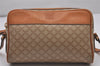 Authentic CELINE Macadam Blason Shoulder Cross Bag PVC Leather Beige Junk 5783I