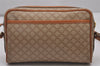 Authentic CELINE Macadam Blason Shoulder Cross Bag PVC Leather Beige Junk 5783I