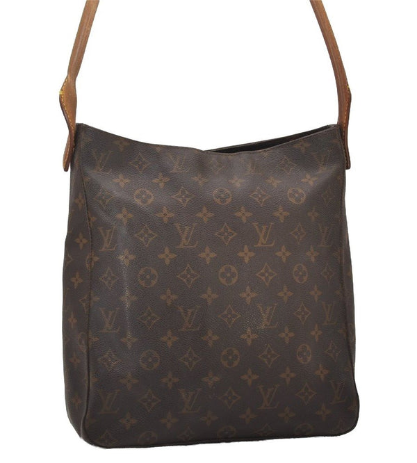 Authentic Louis Vuitton Monogram Looping GM Shoulder Bag M51145 LV 5784I