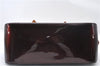 Auth Louis Vuitton Vernis Rose Wood Avenue Shoulder Bag Wine Red M93510 LV 5785E