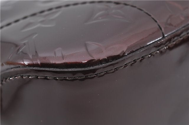 Auth Louis Vuitton Vernis Rose Wood Avenue Shoulder Bag Wine Red M93510 LV 5785E