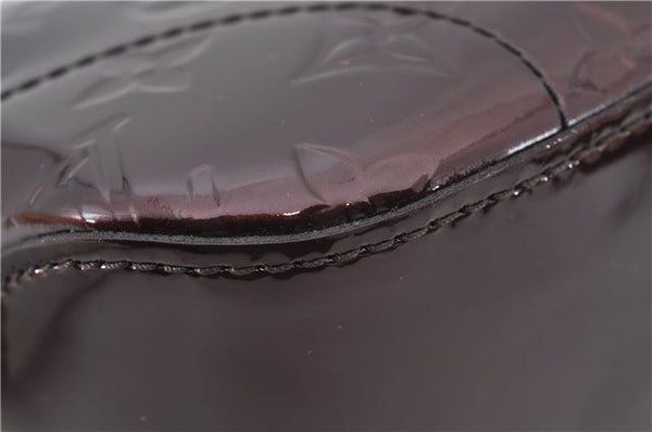 Auth Louis Vuitton Vernis Rose Wood Avenue Shoulder Bag Wine Red M93510 LV 5785E