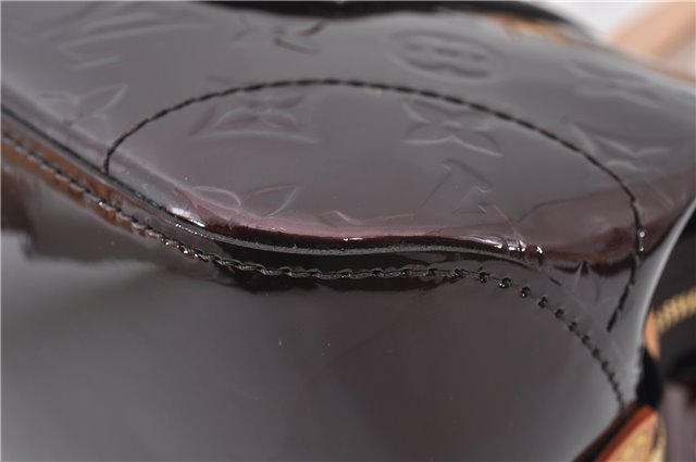 Auth Louis Vuitton Vernis Rose Wood Avenue Shoulder Bag Wine Red M93510 LV 5785E