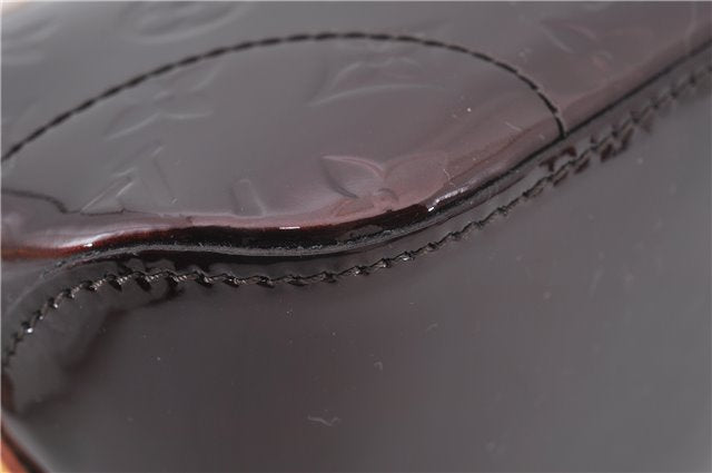 Auth Louis Vuitton Vernis Rose Wood Avenue Shoulder Bag Wine Red M93510 LV 5785E