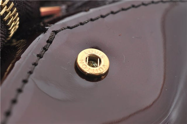 Auth Louis Vuitton Vernis Rose Wood Avenue Shoulder Bag Wine Red M93510 LV 5785E