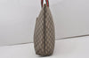 Authentic GUCCI Web Sherry Line GG Plus Tote Bag PVC Leather Brown Junk 5785I