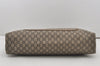 Authentic GUCCI Web Sherry Line GG Plus Tote Bag PVC Leather Brown Junk 5785I