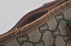 Authentic GUCCI Web Sherry Line GG Plus Tote Bag PVC Leather Brown Junk 5785I