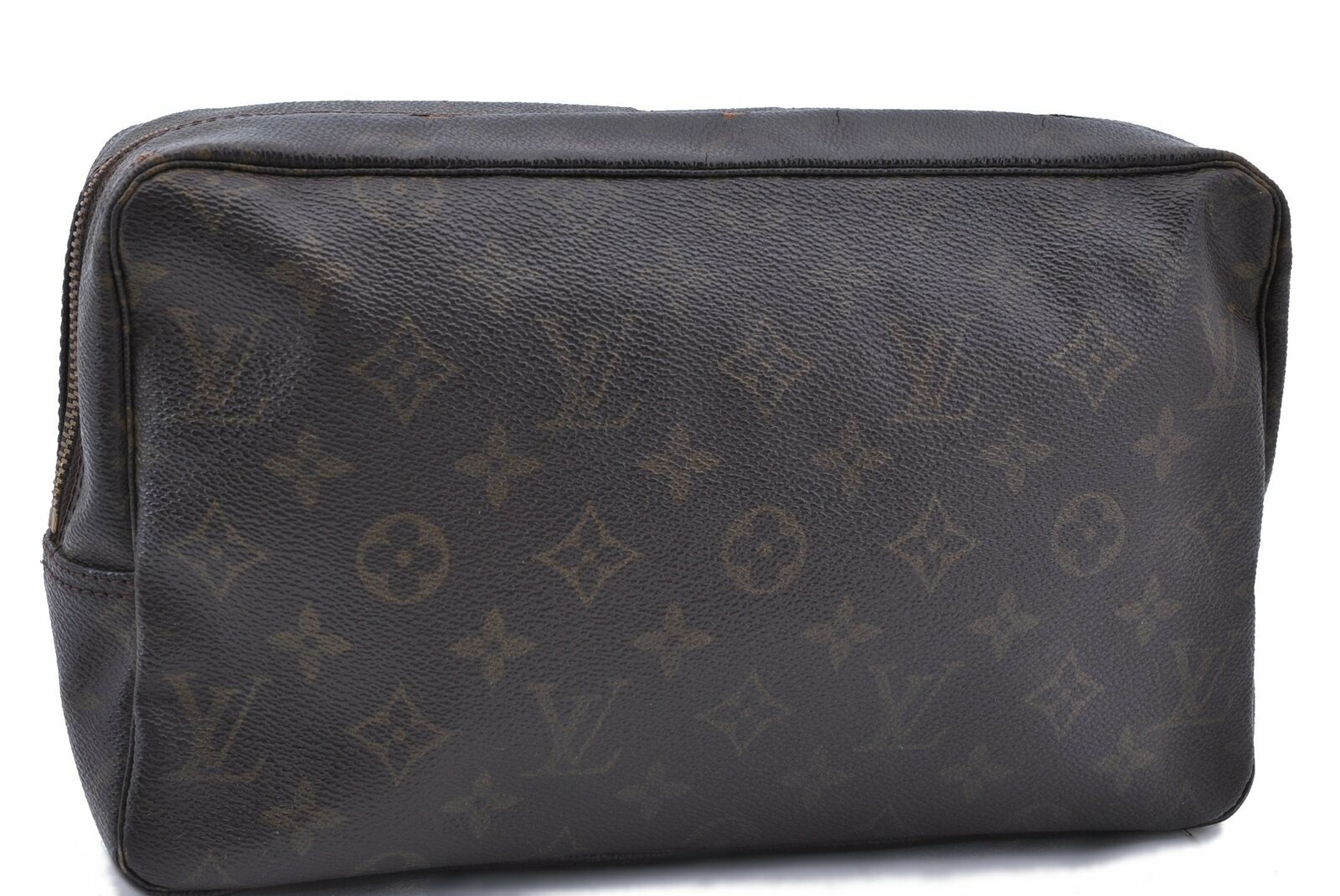 Auth LOUIS VUITTON Monogram Trousse Toilette 28 Clutch Hand Bag M47522 LV 5787A