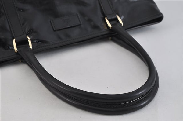 Authentic GUCCI Shoulder Tote Bag PVC Leather 257302 Black 5787C