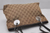 Authentic GUCCI Eclipse Shoulder Hand Bag GG Canvas Leather 120837 Brown 5787I
