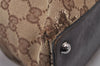 Authentic GUCCI Eclipse Shoulder Hand Bag GG Canvas Leather 120837 Brown 5787I