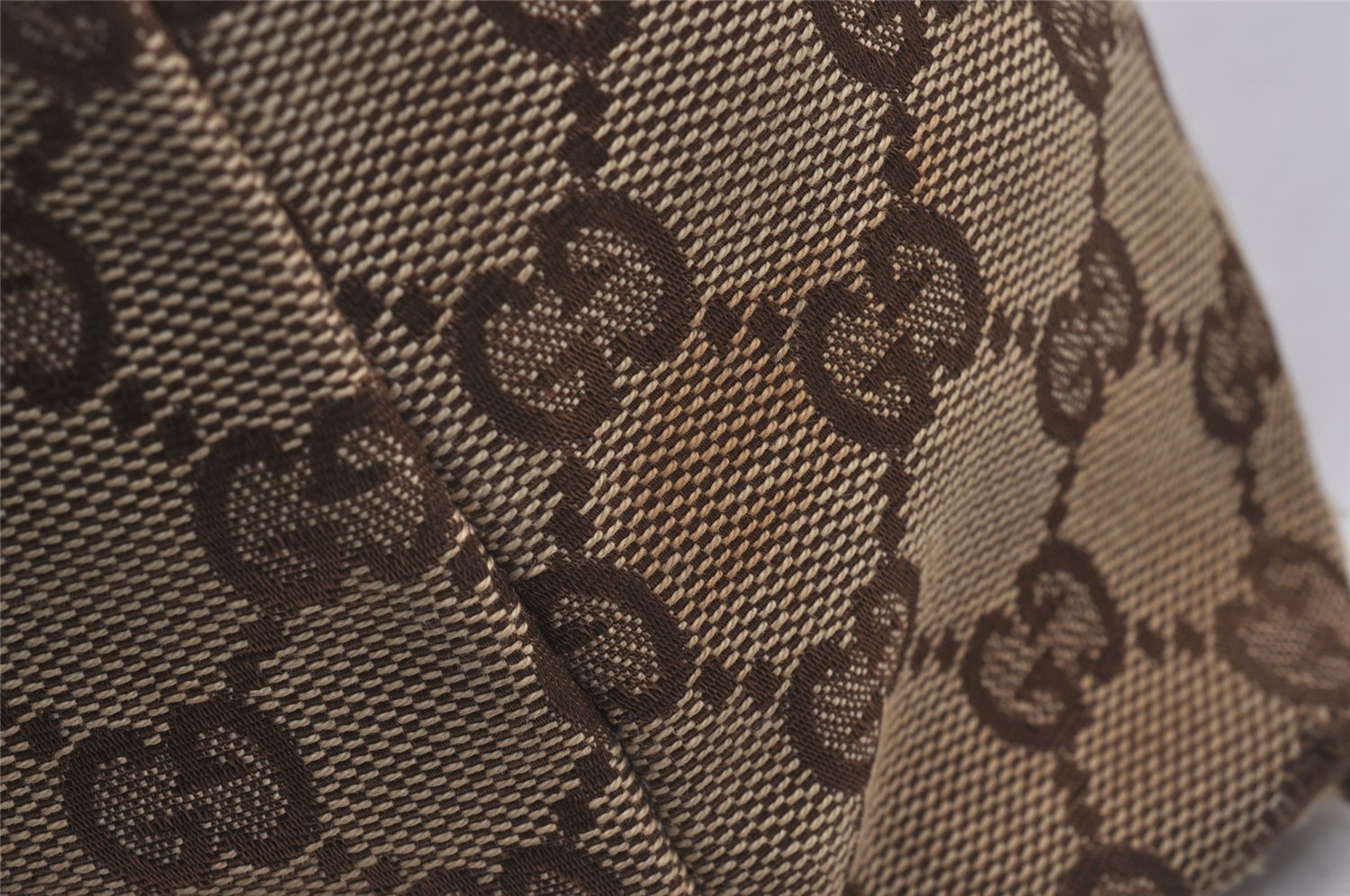 Authentic GUCCI Eclipse Shoulder Hand Bag GG Canvas Leather 120837 Brown 5787I