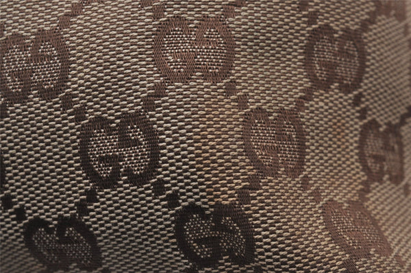 Authentic GUCCI Eclipse Shoulder Hand Bag GG Canvas Leather 120837 Brown 5787I