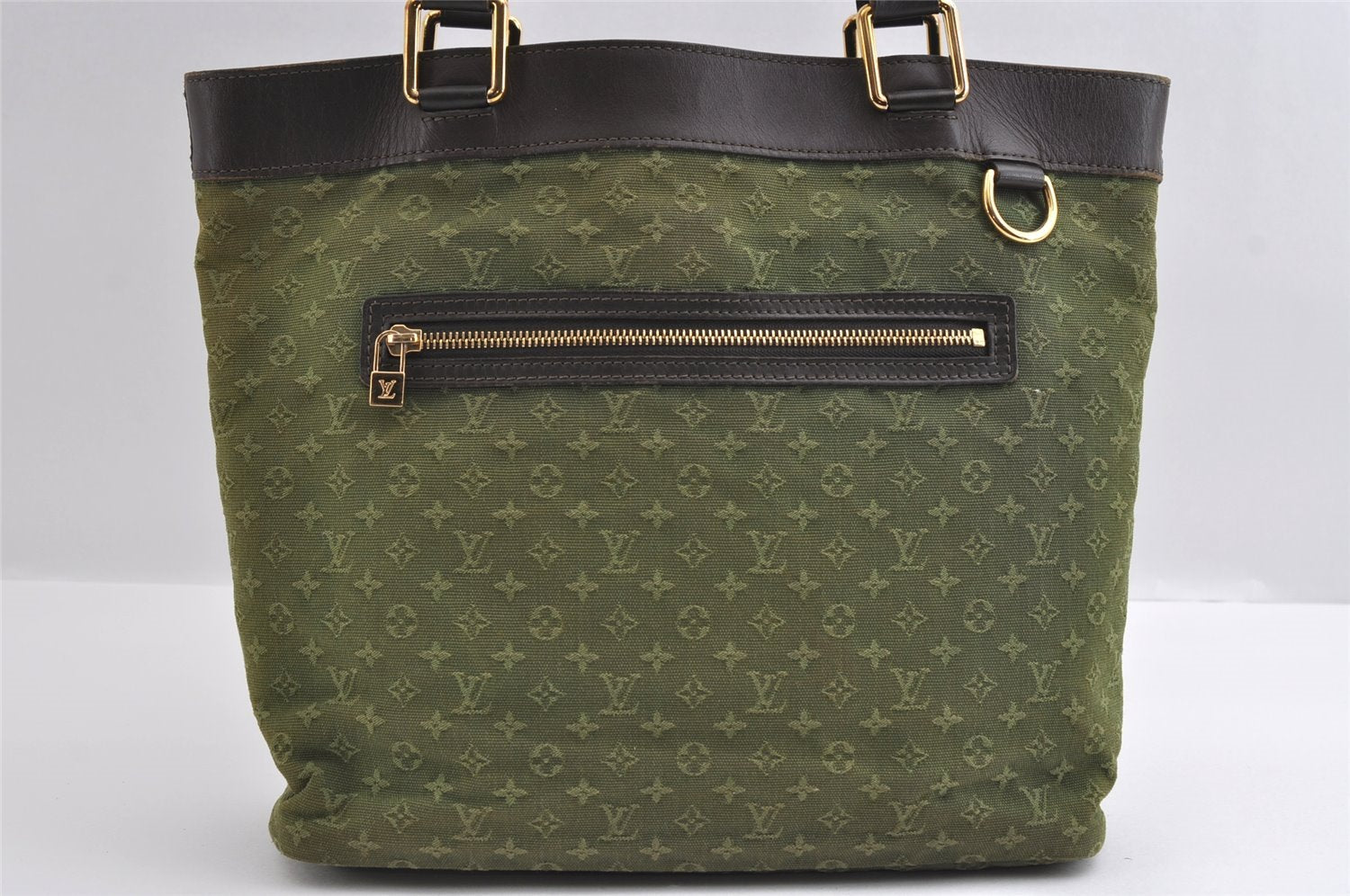 Auth Louis Vuitton Monogram Mini Lucille GM Hand Tote Bag M92681 Green LV 5788I