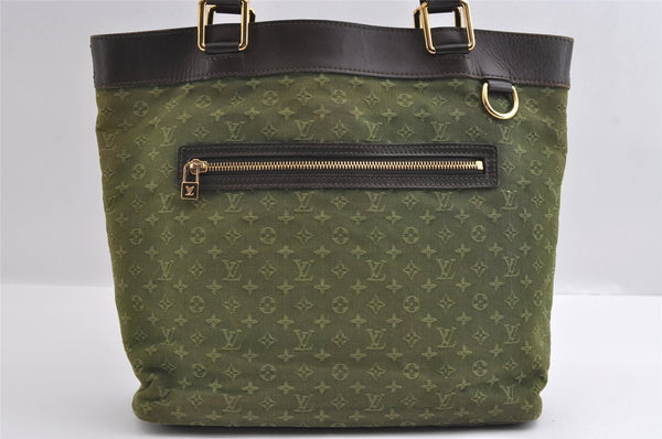 Auth Louis Vuitton Monogram Mini Lucille GM Hand Tote Bag M92681 Green LV 5788I