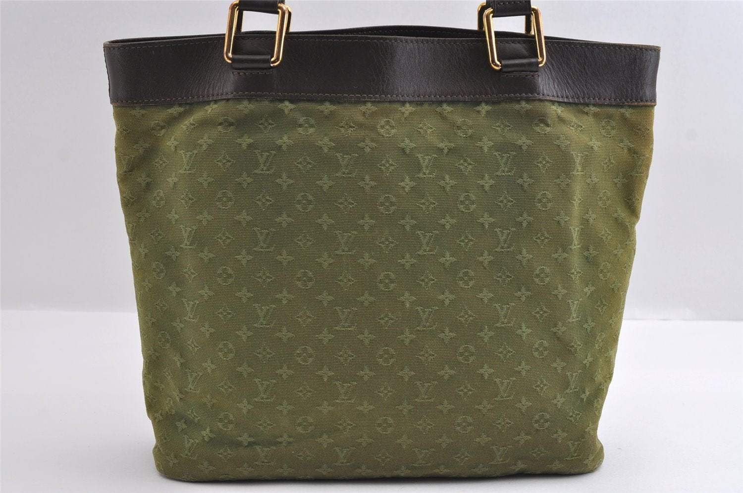 Auth Louis Vuitton Monogram Mini Lucille GM Hand Tote Bag M92681 Green LV 5788I