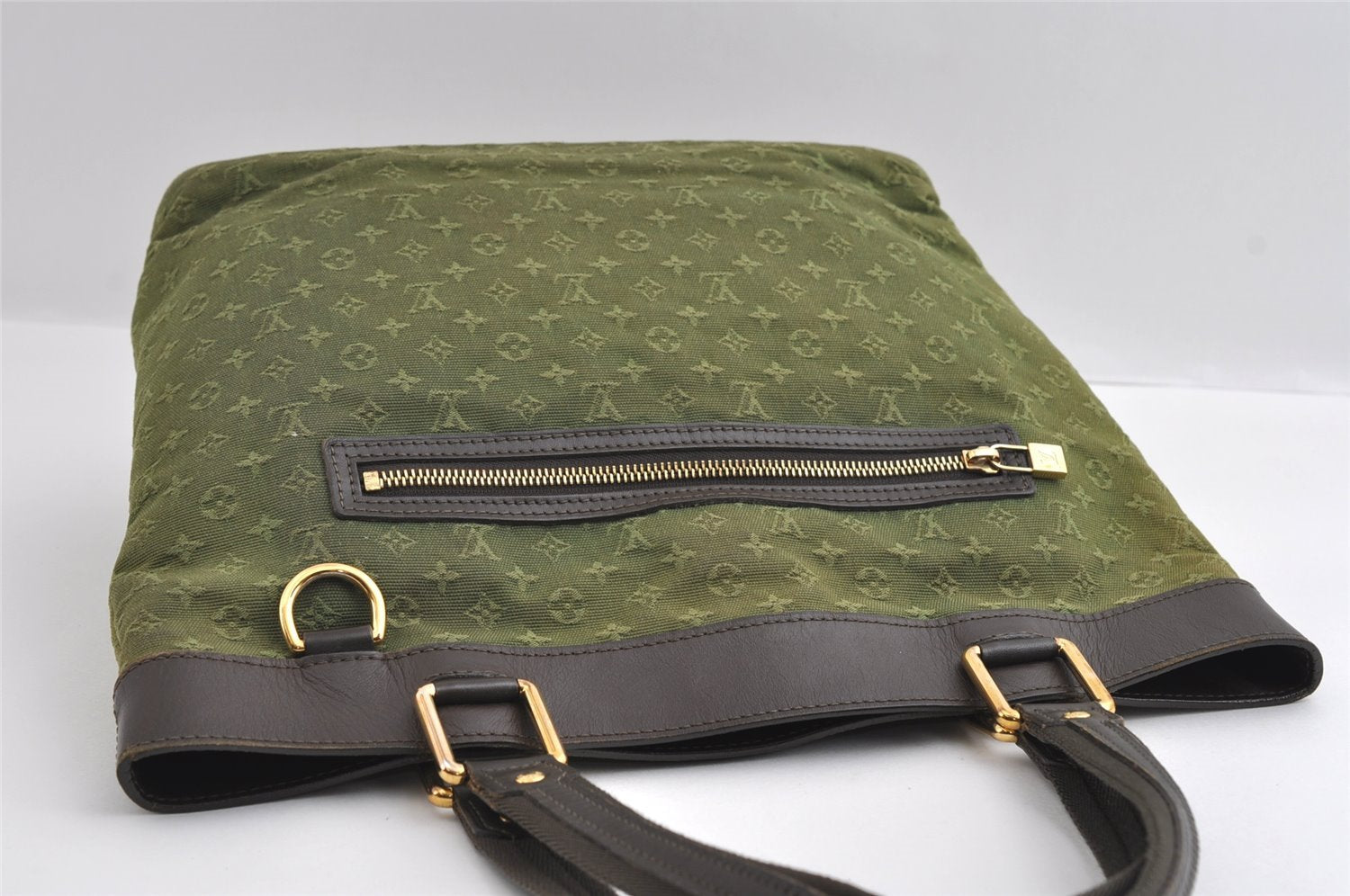 Auth Louis Vuitton Monogram Mini Lucille GM Hand Tote Bag M92681 Green LV 5788I