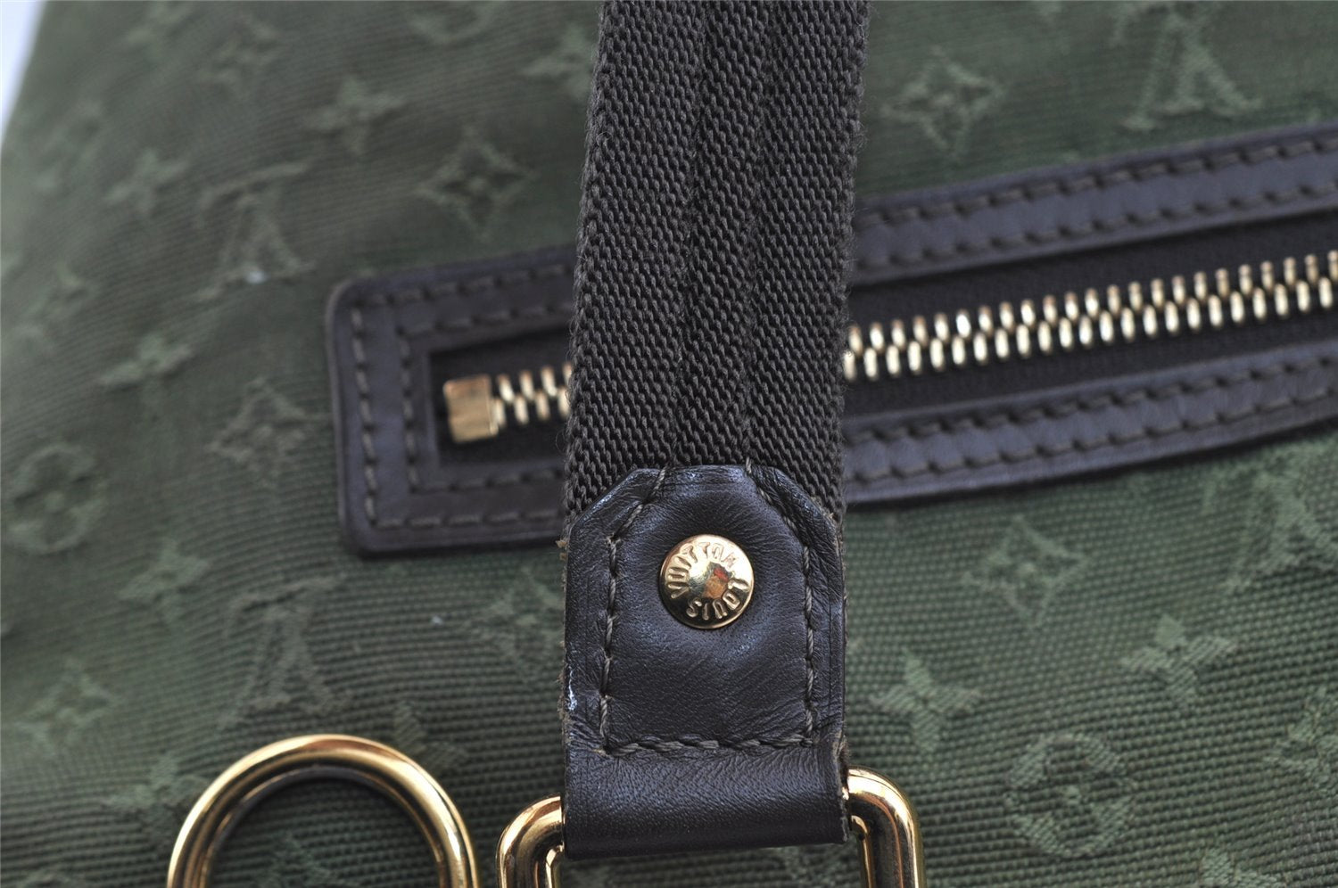 Auth Louis Vuitton Monogram Mini Lucille GM Hand Tote Bag M92681 Green LV 5788I