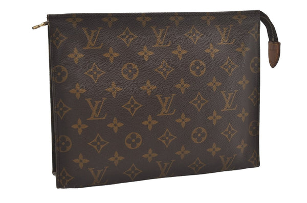Authentic Louis Vuitton Monogram Poche Toilette 26 M47542 Cosmetics Pouch 5789I