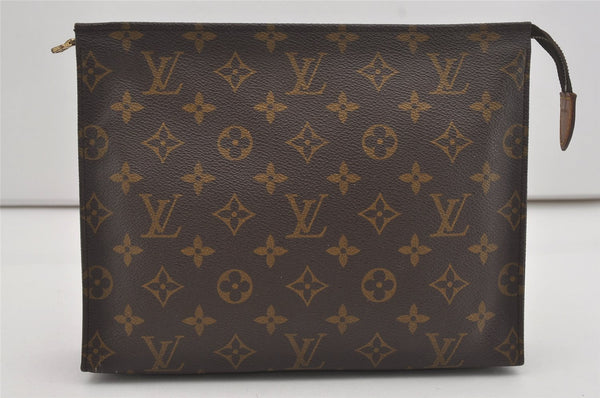 Authentic Louis Vuitton Monogram Poche Toilette 26 M47542 Cosmetics Pouch 5789I