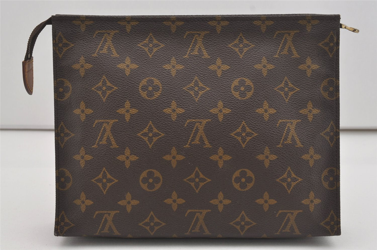 Authentic Louis Vuitton Monogram Poche Toilette 26 M47542 Cosmetics Pouch 5789I