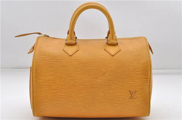 Authentic Louis Vuitton Epi Speedy 25 Hand Boston Bag Yellow M43019 LV 5790D