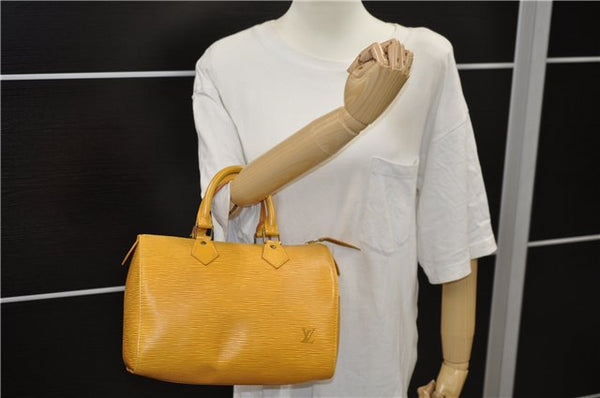 Authentic Louis Vuitton Epi Speedy 25 Hand Boston Bag Yellow M43019 LV 5790D