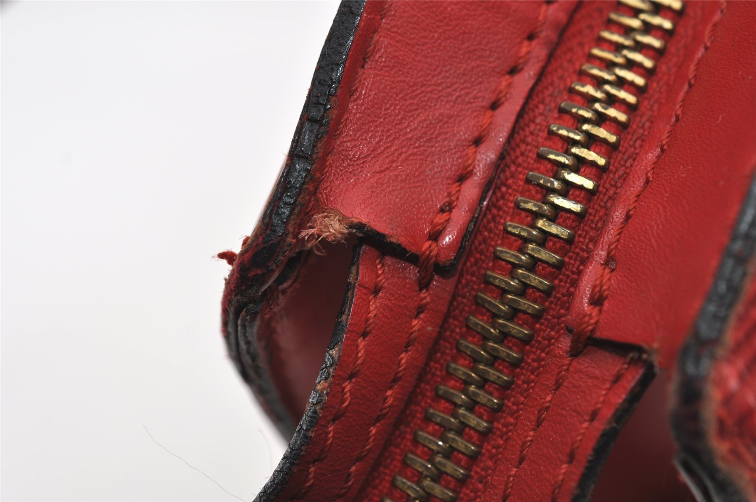 Auth Louis Vuitton Epi Saint Jacques Shopping Shoulder Bag Red M52267 LV 5791I