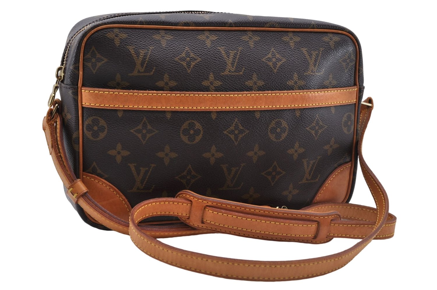 Auth Louis Vuitton Monogram Trocadero 27 Shoulder Cross Body Bag M51274 LV 5792D