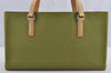 Authentic BURBERRY Nylon Leather Shoulder Hand Bag Purse Light Green 5792I