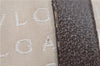 Authentic BVLGARI Logomania Hand Tote Bag Nylon Leather Brown 5794C