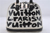 Authentic Louis Vuitton Graffiti Alma MM Hand Bag Black x White M92179 LV 5794D