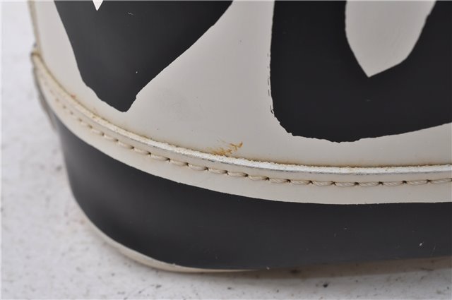 Authentic Louis Vuitton Graffiti Alma MM Hand Bag Black x White M92179 LV 5794D