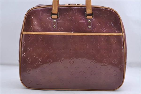 Authentic Louis Vuitton Vernis Sutton Shoulder Hand Bag Purple M91081 LV 5795D