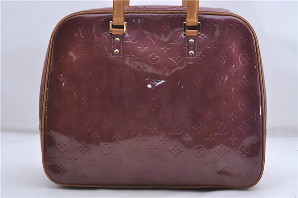 Authentic Louis Vuitton Vernis Sutton Shoulder Hand Bag Purple M91081 LV 5795D