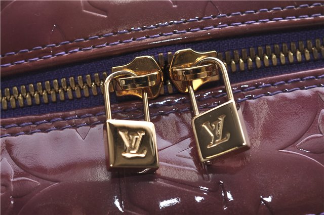 Authentic Louis Vuitton Vernis Sutton Shoulder Hand Bag Purple M91081 LV 5795D