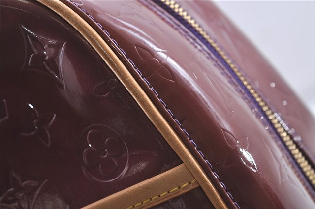 Authentic Louis Vuitton Vernis Sutton Shoulder Hand Bag Purple M91081 LV 5795D