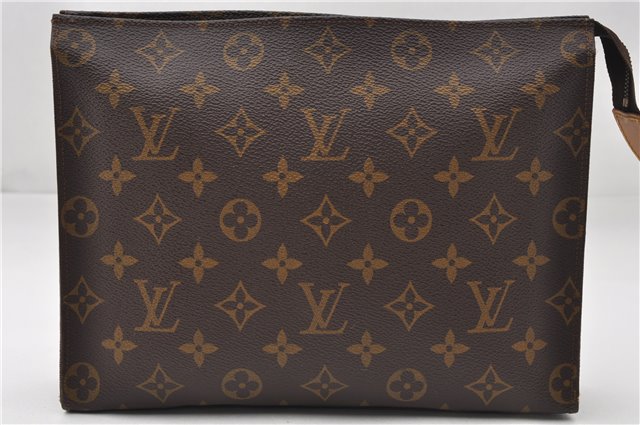 Auth Louis Vuitton Monogram Poche Toilette 26 Cosmetics Pouch Old Model 5796E
