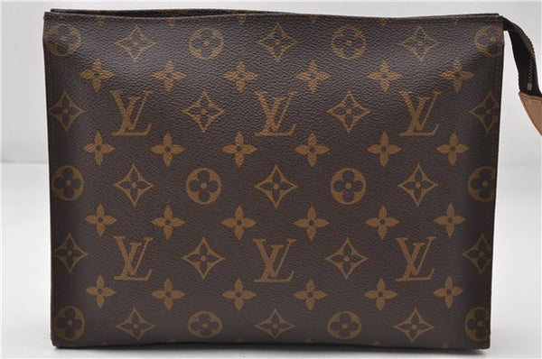 Auth Louis Vuitton Monogram Poche Toilette 26 Cosmetics Pouch Old Model 5796E