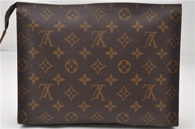 Auth Louis Vuitton Monogram Poche Toilette 26 Cosmetics Pouch Old Model 5796E