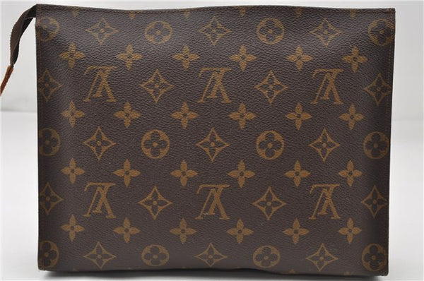 Auth Louis Vuitton Monogram Poche Toilette 26 Cosmetics Pouch Old Model 5796E