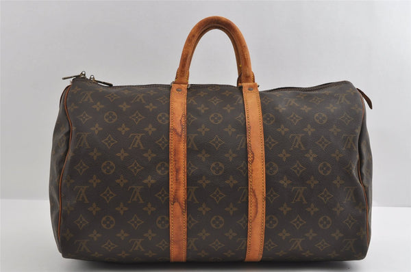 Authentic Louis Vuitton Monogram Keepall 45 Travel Boston Bag M41428 LV 5797I