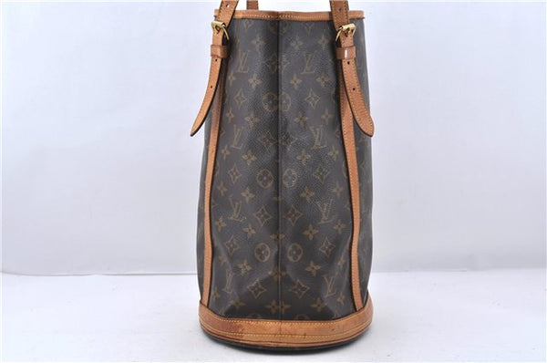 Authentic LOUIS VUITTON Monogram Bucket GM Shoulder Bag Purse M42236 LV 5798C