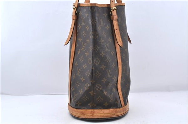 Authentic LOUIS VUITTON Monogram Bucket GM Shoulder Bag Purse M42236 LV 5798C
