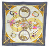 Authentic HERMES Carre 90 Scarf "circus" Silk Gray 5798F